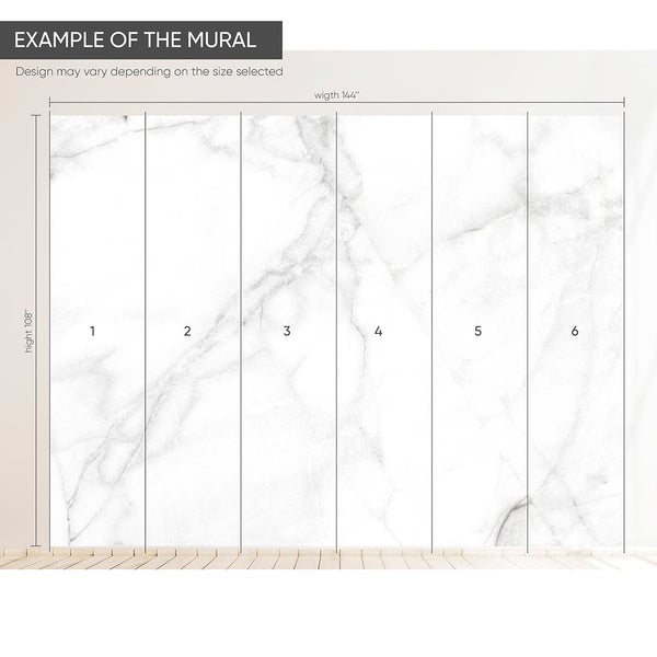 White & Gray Marble Texture Wall Mural CCM126 - CostaCover - Peel and stick Removable Wallpaper - abstract wallpaper - accent wallpaper - adhesive wallpaper
