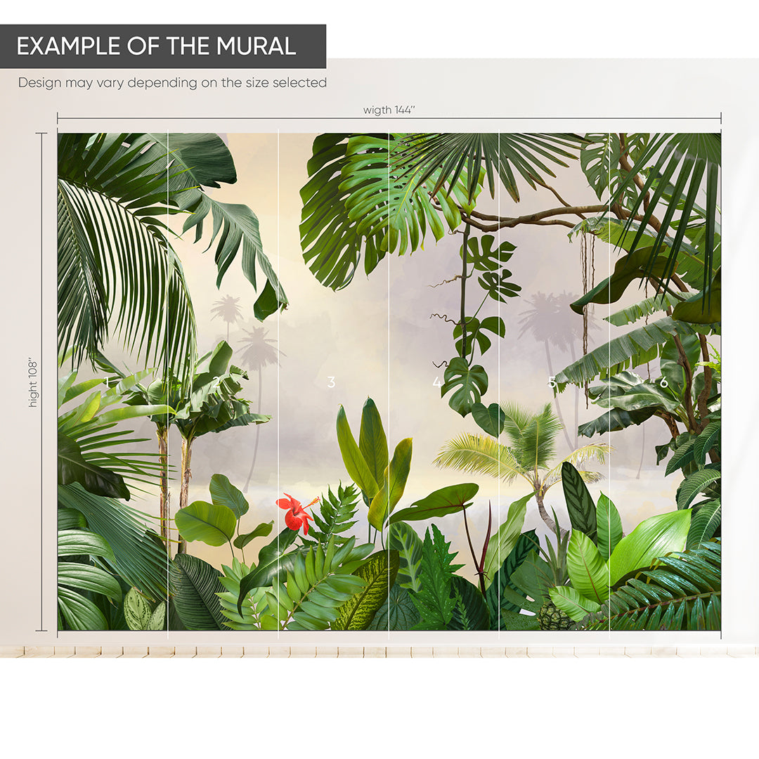 Jungle Tropical Wall Mural CCM062