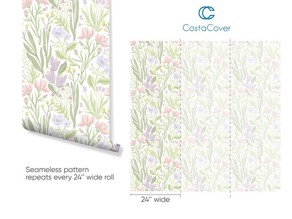 Pastel Flowers Wallpaper CC245