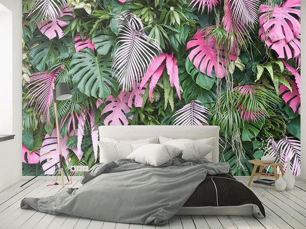 Tropical Palm Leaves Wall Mural CCM001 - CostaCover - Peel and stick Removable Wallpaper - adhesive wallpaper - banana leaves - Banana leaves wallpaper