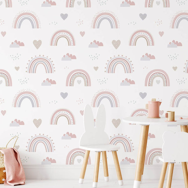 Rainbow Sky Boho Wallpaper CC280 - CostaCover - Peel and stick Removable Wallpaper - accent wallpaper - adhesive wallpaper - bedroom wallpaper