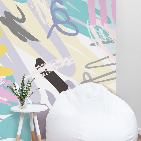 Abstract Colorful Painting Wall Mural CCM020 - CostaCover - Peel and stick Removable Wallpaper - 3d wall murals - accent wallpaper - adhesive wallpaper