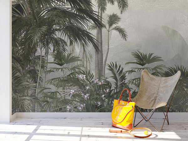 Mystic Jungle Tropical Wall Mural CCM087 - CostaCover - Peel and stick Removable Wallpaper - accent wallpaper - adhesive wallpaper - adhesive wallpaper design