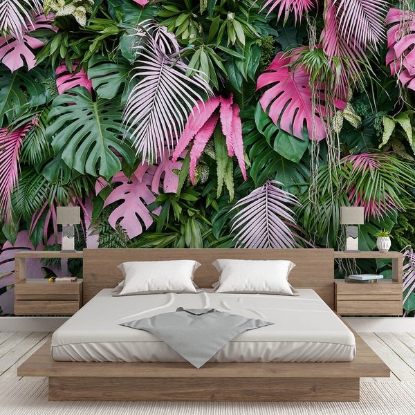 Tropical Palm Leaves Wall Mural CCM001 - CostaCover - Peel and stick Removable Wallpaper - adhesive wallpaper - banana leaves - Banana leaves wallpaper