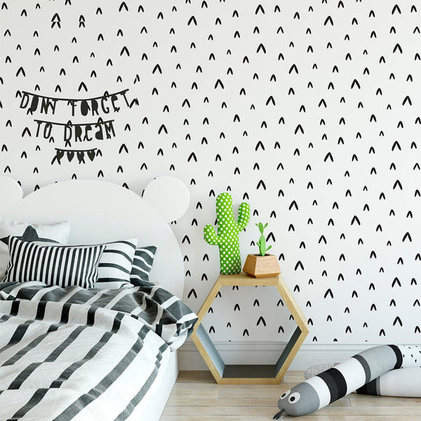Black & White Chevron Wallpaper CC018 - CostaCover - Peel and stick Removable Wallpaper - Abstract - abstract wallpaper - Black and white