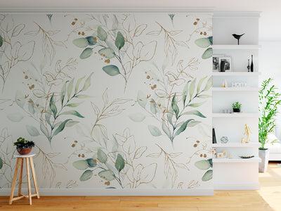 Eucalyptus Leaves & Branches Wallpaper CC227