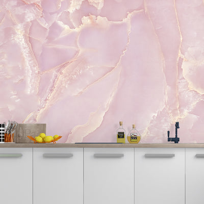 Self Adhesive Pink Abstract Marble Stone Texture Wall Mural CCM029