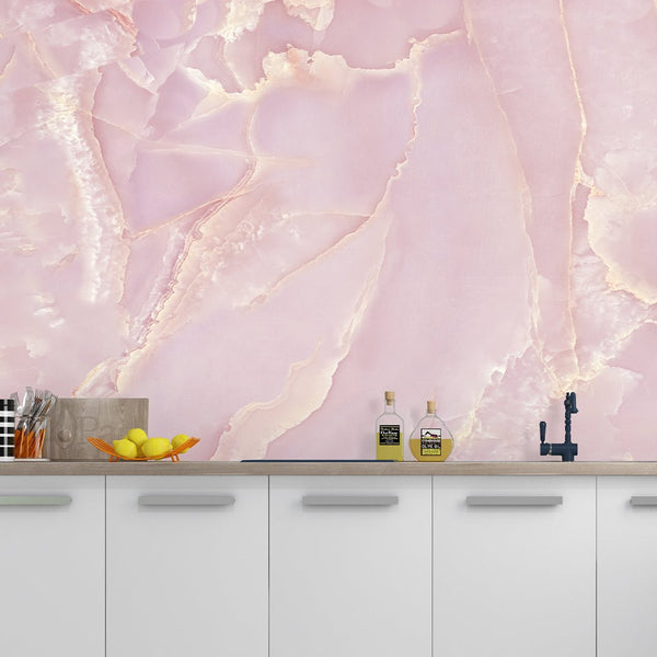 Pink Marble Texture Wall Mural CCM029 - CostaCover - Peel and stick Removable Wallpaper - accent wallpaper - adhesive wallpaper - bedroom interior