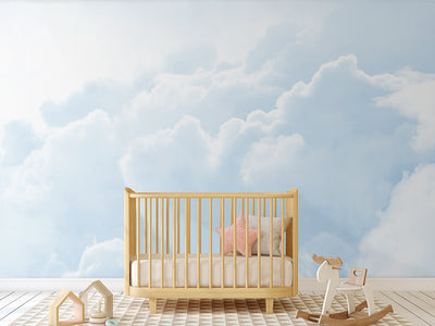 Pastel Blue Sky & Clouds Wall Mural CCM023