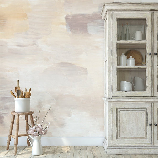 Beige Brush Strokes Wall Mural CCM074 - CostaCover - Peel and stick Removable Wallpaper - 3d wall painting - Abstract - abstract wall art