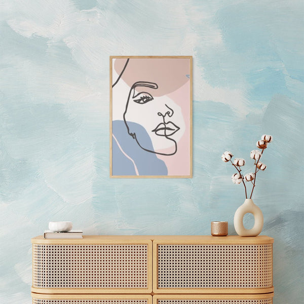 Blue Brush Strokes Wall Mural CCM072 - CostaCover - Peel and stick Removable Wallpaper - 3d wall murals - abstract wall art - abstract wallpaper