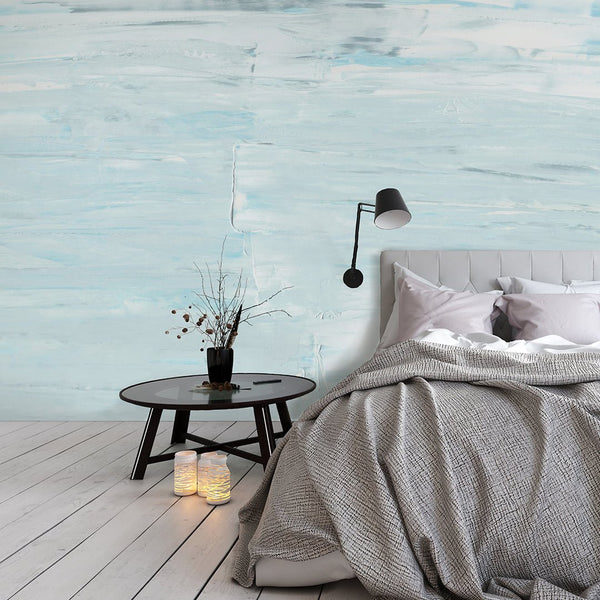 Blue Brush Strokes Wall Mural CCM075 - CostaCover - Peel and stick Removable Wallpaper - 3d wall murals - 3d wall painting - Abstract