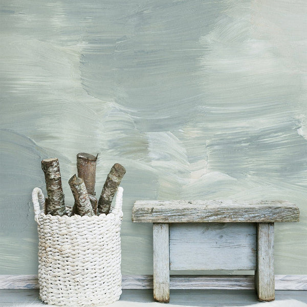 Green Brush Strokes Wall Mural CCM071 - CostaCover - Peel and stick Removable Wallpaper - 3d wall murals - Abstract - abstract wall art