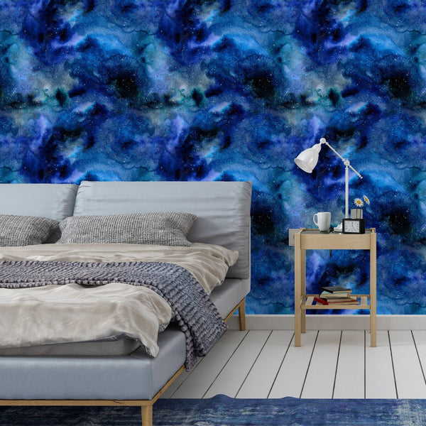 Magical Space & Stars Wallpaper CC098 - CostaCover - Peel and stick Removable Wallpaper - abstract wallpaper - accent wallpaper - adhesive wallpaper