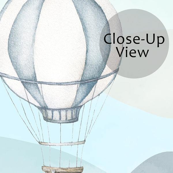 Air Balloons, Airplanes and Mountains Wall Mural CCM088 - CostaCover - Peel and stick Removable Wallpaper - accent wallpaper - adhesive wallpaper - adhesive wallpaper design