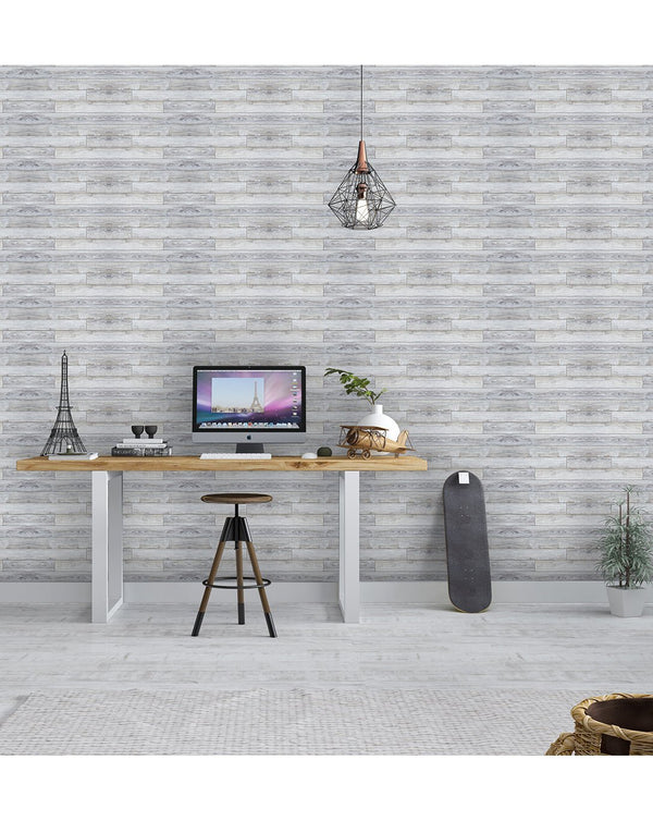 Distressed Wood Plank Wallpaper CC108 - CostaCover - Peel and stick Removable Wallpaper - adhesive wallpaper - Backsplash panels - bathroom wallpaper