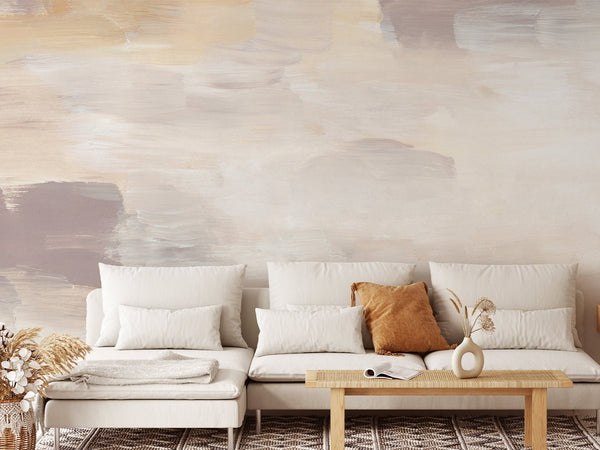 Beige Brush Strokes Wall Mural CCM074 - CostaCover - Peel and stick Removable Wallpaper - 3d wall painting - Abstract - abstract wall art