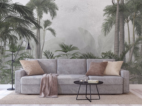 Mystic Jungle Tropical Wall Mural CCM087 - CostaCover - Peel and stick Removable Wallpaper - accent wallpaper - adhesive wallpaper - adhesive wallpaper design