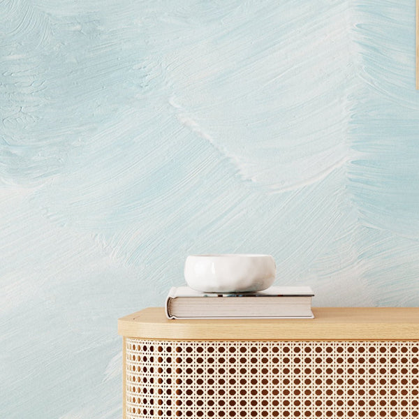 Blue Brush Strokes Wall Mural CCM072 - CostaCover - Peel and stick Removable Wallpaper - 3d wall murals - abstract wall art - abstract wallpaper