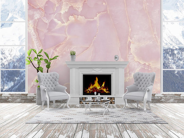 Pink Marble Texture Wall Mural CCM029 - CostaCover - Peel and stick Removable Wallpaper - accent wallpaper - adhesive wallpaper - bedroom interior
