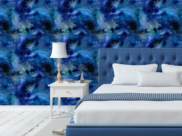 Magical Space & Stars Wallpaper CC098 - CostaCover - Peel and stick Removable Wallpaper - abstract wallpaper - accent wallpaper - adhesive wallpaper