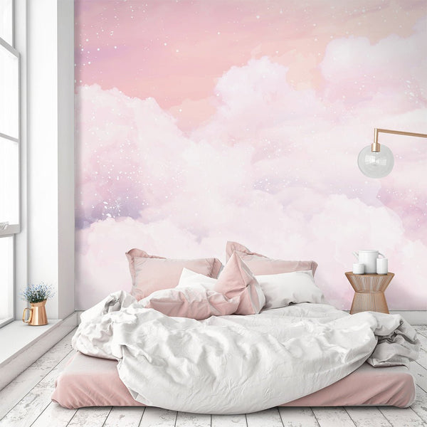 Pink Purple Cloud Wall Mural CCM084 - CostaCover - Peel and stick Removable Wallpaper - 3d wall murals - 3d wall painting - Abstract