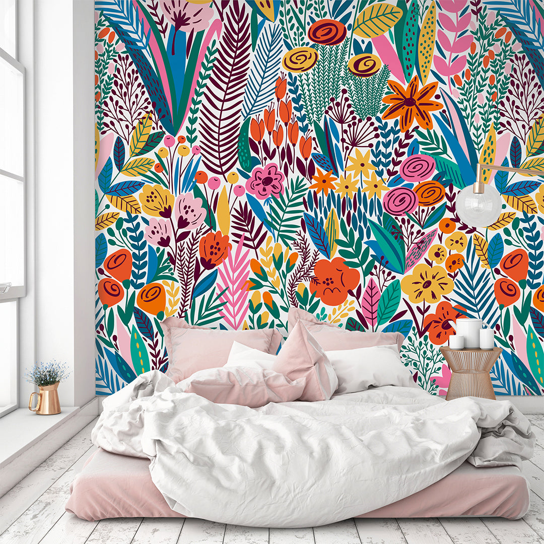 Colorful Flowers Wall Mural CCM120