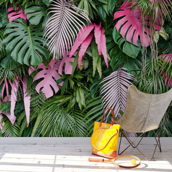 Tropical Palm Leaves Wall Mural CCM001 - CostaCover - Peel and stick Removable Wallpaper - adhesive wallpaper - banana leaves - Banana leaves wallpaper