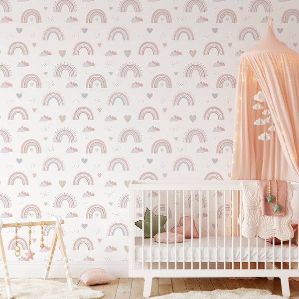 Rainbow Sky Boho Wallpaper CC280 - CostaCover - Peel and stick Removable Wallpaper - accent wallpaper - adhesive wallpaper - bedroom wallpaper