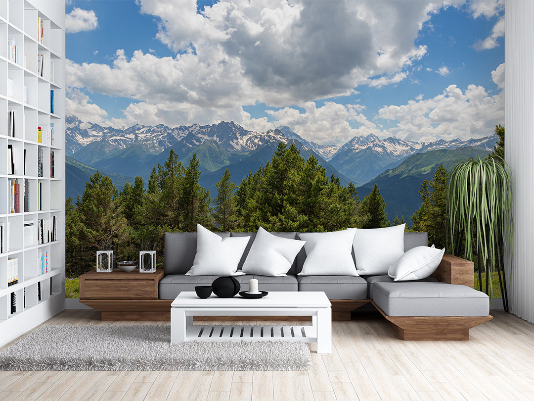 Mountains, Forest and Sky Wall Mural CCM046