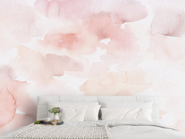 Pink Watercolor Painting Wall Mural CCM104 - CostaCover - Peel and stick Removable Wallpaper - 3d wall painting - Abstract - abstract wallpaper