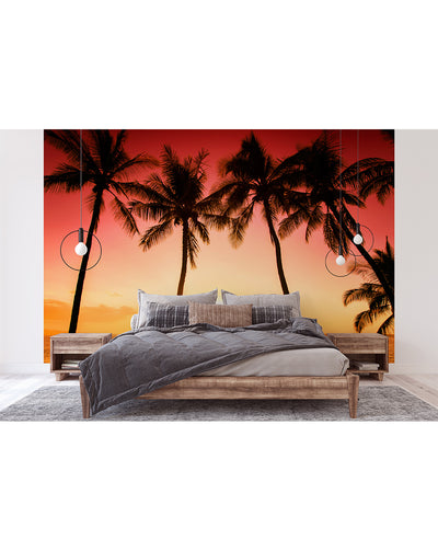 Self Adhesive Ocean Beach Sunset Shoreline Wall Mural CCM003