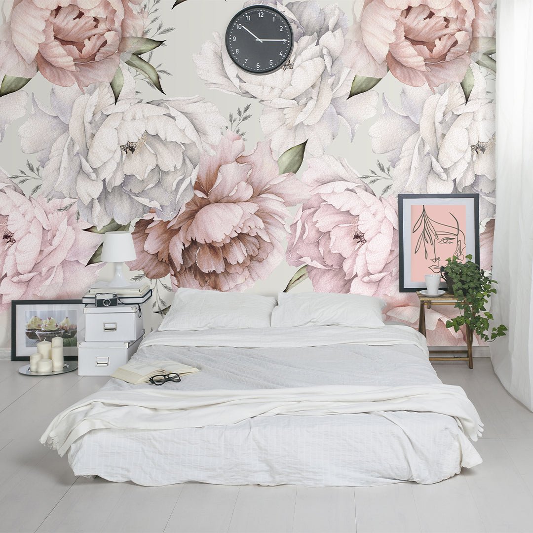 Pink & White Peonies Wall Mural CCM027 – CostaCover