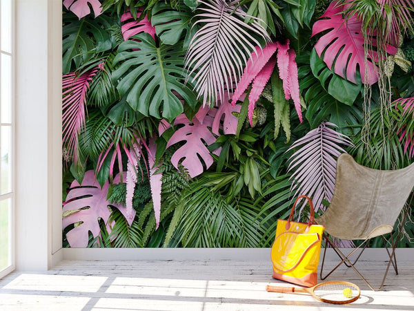 Tropical Palm Leaves Wall Mural CCM001 - CostaCover - Peel and stick Removable Wallpaper - adhesive wallpaper - banana leaves - Banana leaves wallpaper