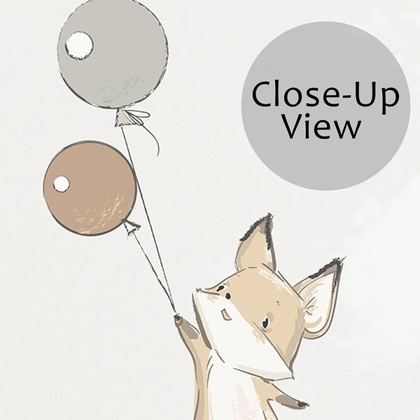 Air Balloons & Animals Wall Mural CCM089 - CostaCover - Peel and stick Removable Wallpaper - 3d wall murals - accent wallpaper - adhesive wallpaper