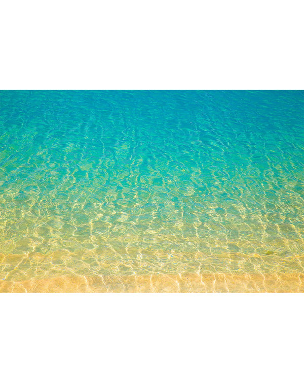 Ocean Beach Blue Water Wall Mural CCM002 - CostaCover - Peel and stick Removable Wallpaper - accent wallpaper - adhesive wallpaper - aqua blue