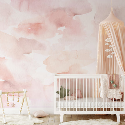 Pink Watercolor Painting Wall Mural CCM104