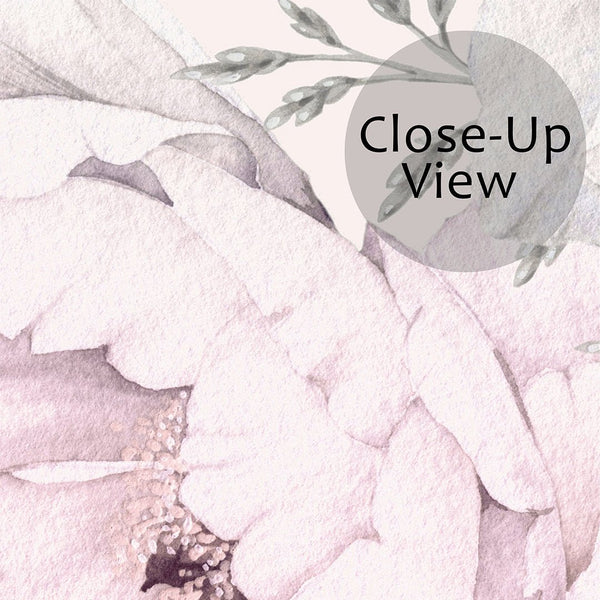 Blush Pink Peony Wall Mural CCM107 - CostaCover - Peel and stick Removable Wallpaper - accent wallpaper - adhesive wallpaper - bathroom wallpaper