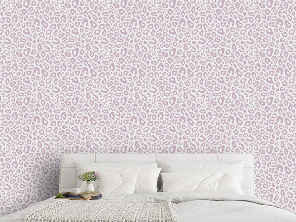 Pink Leopard Spots Wallpaper CC221 - CostaCover - Peel and stick Removable Wallpaper - animal print - Animal print wallpaper - bedroom interior