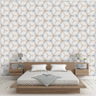 Geometric Linear Flower Petal Wallpaper CC184