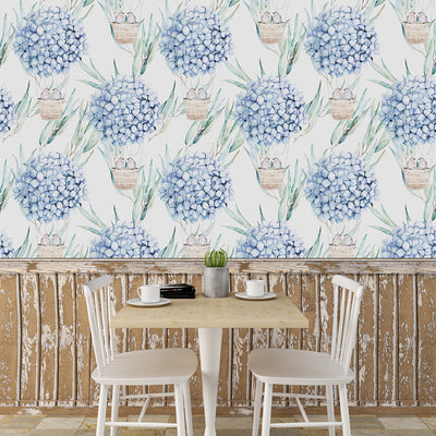 Watercolor Blue Hydrangea Wallpaper CC238