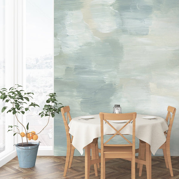 Green Brush Strokes Wall Mural CCM071 - CostaCover - Peel and stick Removable Wallpaper - 3d wall murals - Abstract - abstract wall art