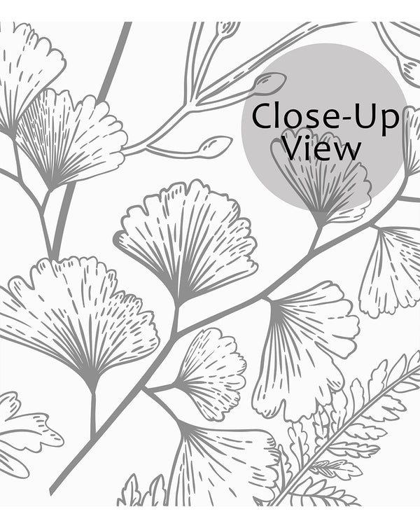 Gray Fern Wall Mural CCM083 - CostaCover - Peel and stick Removable Wallpaper - accent wallpaper - adhesive wallpaper - bathroom wallpaper