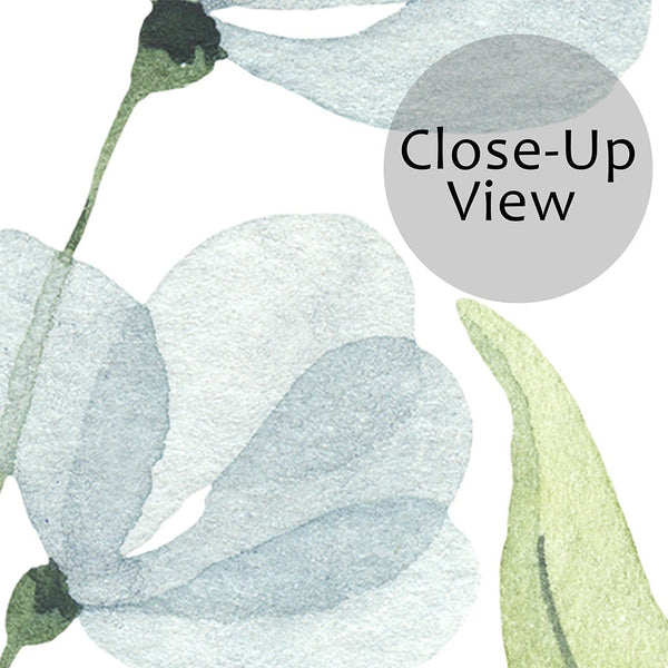 Green & Blue Wildflowers Wall Mural CCM085 - CostaCover - Peel and stick Removable Wallpaper - accent wallpaper - adhesive wallpaper - bedroom wallpaper