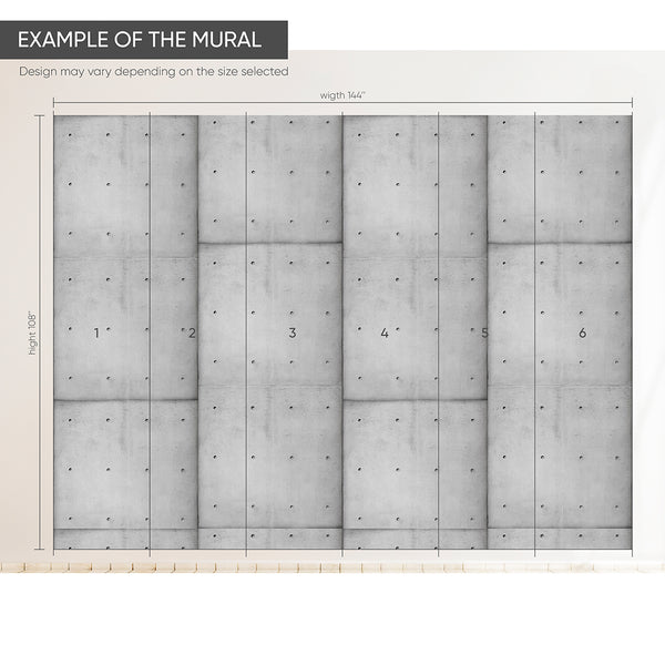 Gray Concrete Cement Wall Mural CCM096 - CostaCover - Peel and stick Removable Wallpaper - 3d wall murals - abstract wallpaper - accent wallpaper