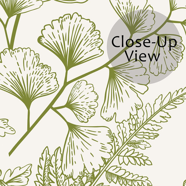 Light Green Fern Wall Mural CCM082 - CostaCover - Peel and stick Removable Wallpaper - accent wallpaper - adhesive wallpaper - bathroom wallpaper