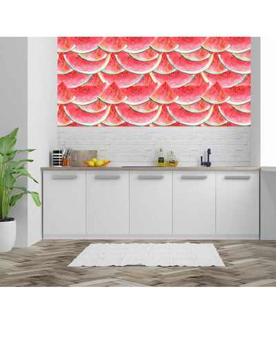 Self Adhesive Watercolor Fresh Watermelon Slices Removable Wallpaper CC051