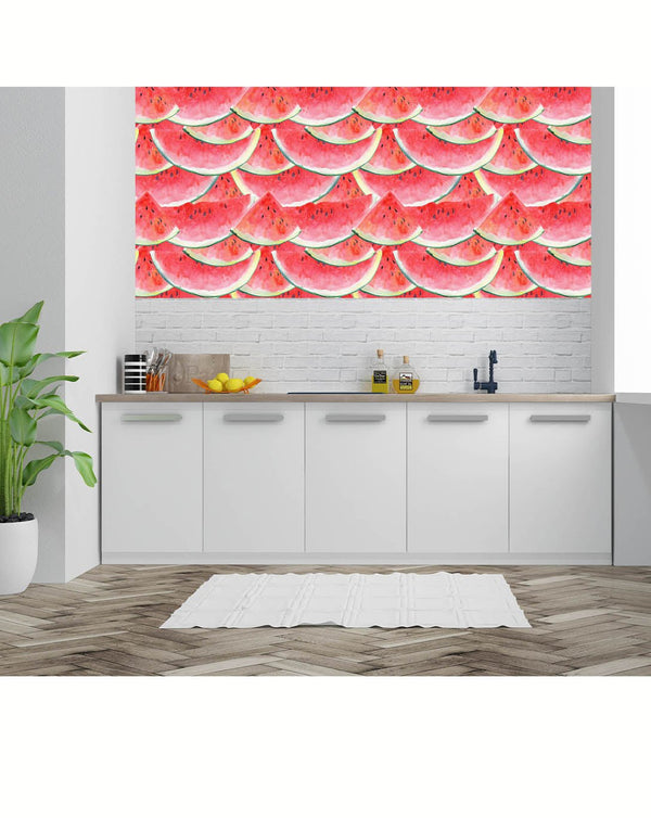 Watercolor Watermelon Slices Wallpaper CC051 - CostaCover - Peel and stick Removable Wallpaper - Abstract - adhesive wallpaper - baby wall decor