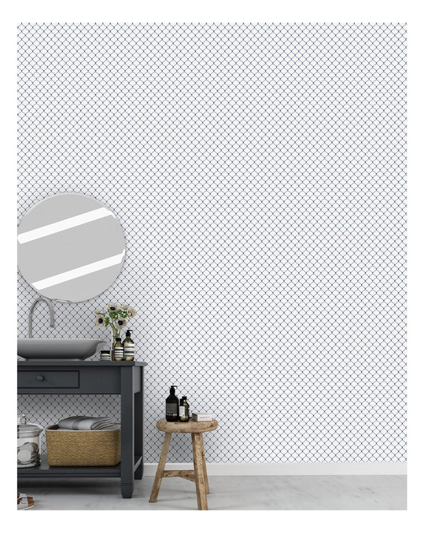 Art Deco Scallop Wallpaper CC123 - CostaCover - Peel and stick Removable Wallpaper - Abstract - abstract wallpaper - adhesive wallpaper