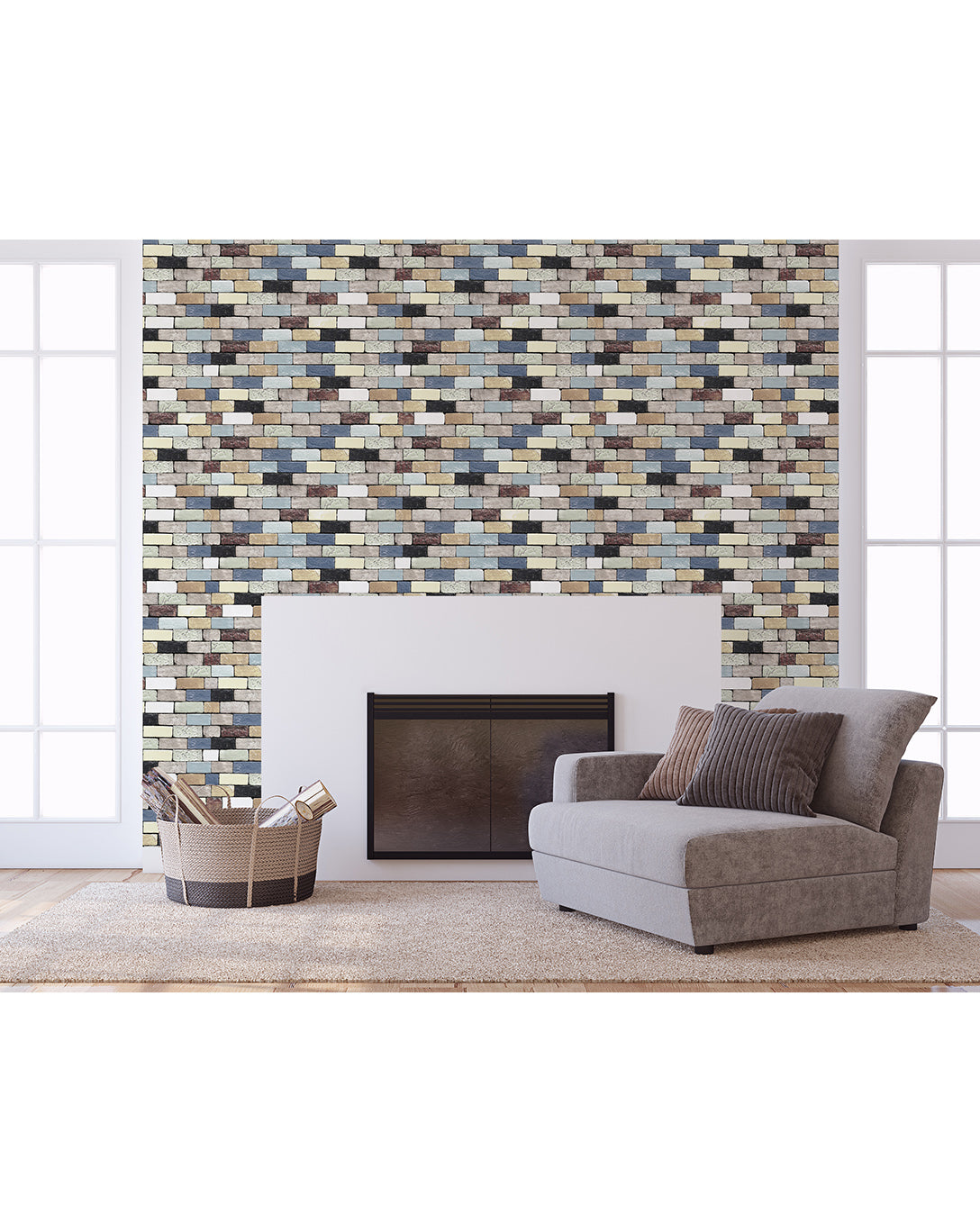 Colorful Brick Wallpaper CC024